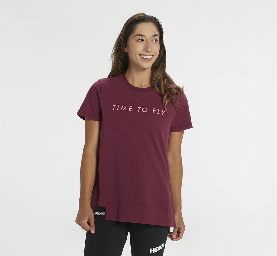 Hoka One One Tee Womens Brown - Brand - 86074FUDE